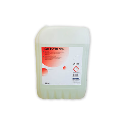 Saltsyre 20 Kg, flydende 9%