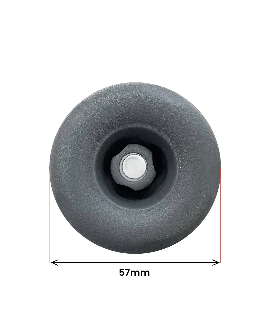 Direkte dyse 57 mm grå