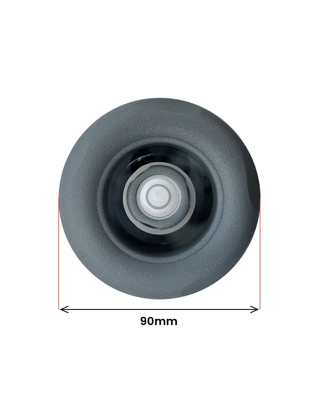 Direkte dyse 90 mm grå