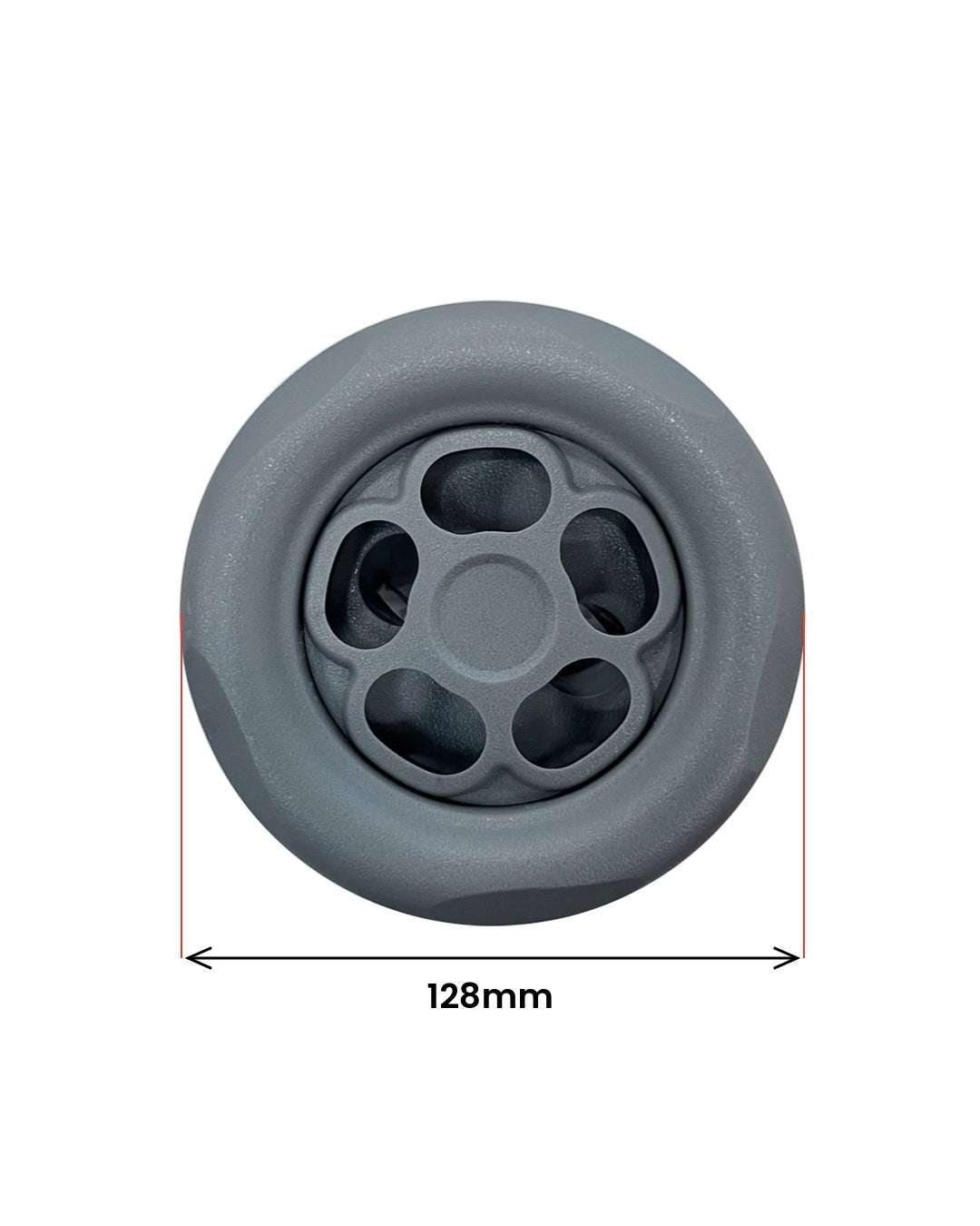 Roterende dyse 128 mm grå