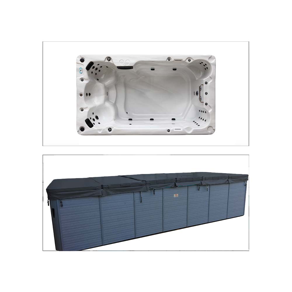 Swimspa cover 228 x 390 cm - Mørkegrå