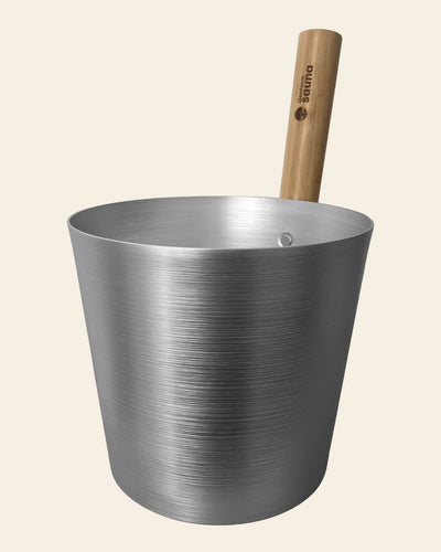 Saunaspand i Aluminium & Bambus