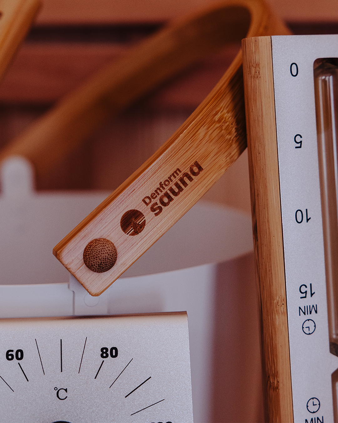 Komplet Saunasæt Hvid Aluminium