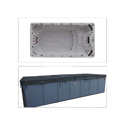Swimspa cover 228 x 421 cm - Mørkegrå